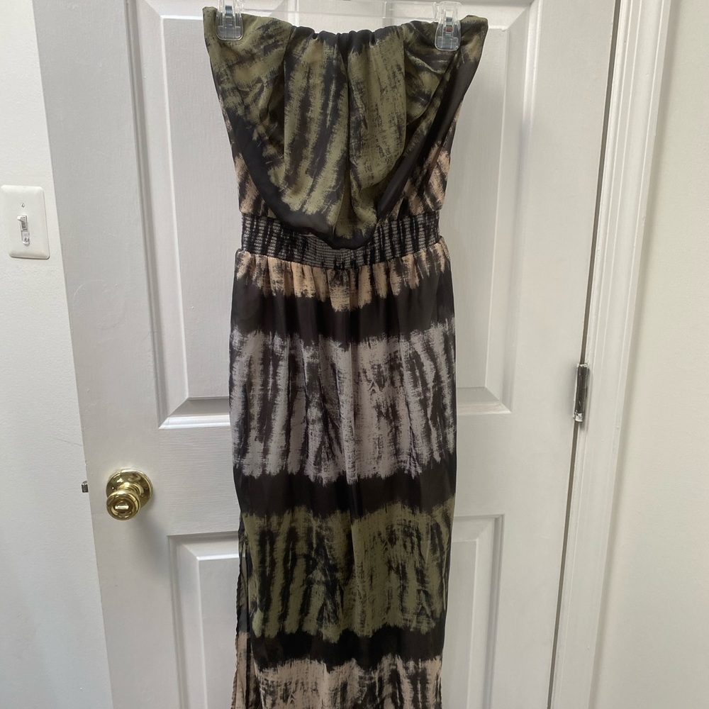 Tie dye maxi dress with sheer bottom
